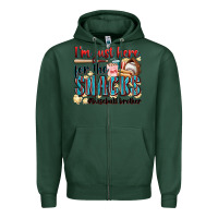 Sports Green i'm just here for the snacks #baseball brother Zipper Hoodie - Zillion Design Studio