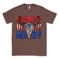 Chestnut howdy howdy howdy 4th of july bull skull billie wi Classic Tee - texasbilliewilder
