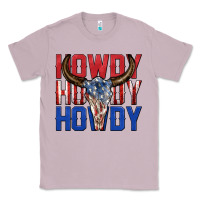 Lilac howdy howdy howdy 4th of july bull skull billie wi Classic Tee - texasbilliewilder