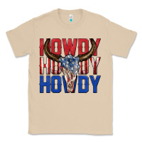 Mushroom howdy howdy howdy 4th of july bull skull billie wi Classic Tee - texasbilliewilder