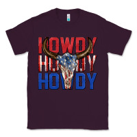 Plum howdy howdy howdy 4th of july bull skull billie wi Classic Tee - texasbilliewilder