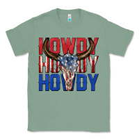 Sage howdy howdy howdy 4th of july bull skull billie wi Classic Tee - texasbilliewilder