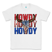 White howdy howdy howdy 4th of july bull skull billie wi Classic Tee - texasbilliewilder
