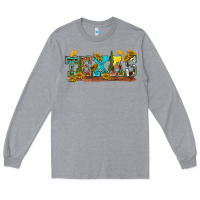 Heather Grey texas Long Sleeve Tee - texasbilliewilder