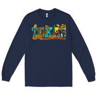 Navy texas Long Sleeve Tee - texasbilliewilder