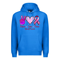 True Royal Peace Love Cure Breast Cancer Premium Hoodie - Jasminsmagicworld