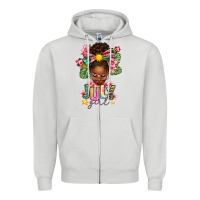 Dove Grey july girl afro woman summer Zipper Hoodie - texasbilliewilder