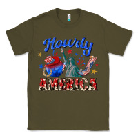 Army Green howdy america western Classic Tee - texasbilliewilder