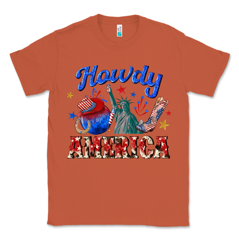 Howdy America Western Classic Tee by texasbilliewilder | Teevron