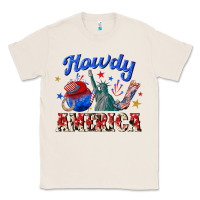 Natural howdy america western Classic Tee - texasbilliewilder
