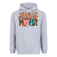 Heather Grey thankful mama pig Heavyweight Hoodie - RacoonDesign