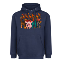 Navy thankful mama pig Heavyweight Hoodie - RacoonDesign