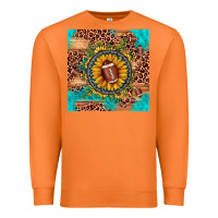 Carrot football leopard turquoise sunflower seamless pattern Premium Sweatshirt - JahusDesignShop