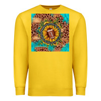 Lemon football leopard turquoise sunflower seamless pattern Premium Sweatshirt - JahusDesignShop