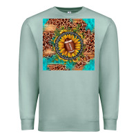 Seafoam football leopard turquoise sunflower seamless pattern Premium Sweatshirt - JahusDesignShop