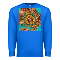 True Royal football leopard turquoise sunflower seamless pattern Premium Sweatshirt - JahusDesignShop