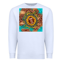 White football leopard turquoise sunflower seamless pattern Premium Sweatshirt - JahusDesignShop