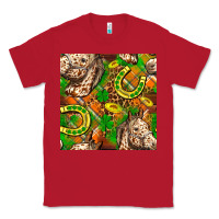 Red St. Patrick's Day Horse With Horseshoes Seamless Classic Tee - FaDigitalArtStudio
