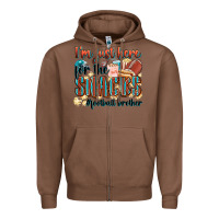 Chestnut i'm just here for the snacks #american football br Zipper Hoodie - Zillion Design Studio