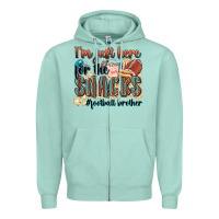 Seafoam i'm just here for the snacks #american football br Zipper Hoodie - Zillion Design Studio