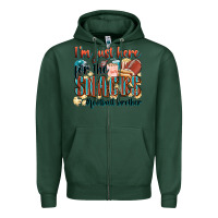 Sports Green i'm just here for the snacks #american football br Zipper Hoodie - Zillion Design Studio