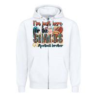 White i'm just here for the snacks #american football br Zipper Hoodie - Zillion Design Studio
