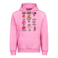 Fuchsia Pink god says i am valentine's day Urban Hoodie - MaliasSmallBusiness