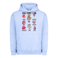 Pigment Grape Ice god says i am valentine's day Urban Hoodie - MaliasSmallBusiness
