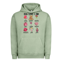 Pigment Oil Green god says i am valentine's day Urban Hoodie - MaliasSmallBusiness