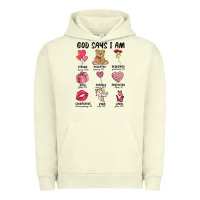 Pigment Pistachio god says i am valentine's day Urban Hoodie - MaliasSmallBusiness