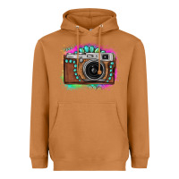 Meerkat tie dye gemstone vintage camera Heavyweight Hoodie - FaDigitalArtStudio