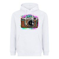 White tie dye gemstone vintage camera Heavyweight Hoodie - FaDigitalArtStudio