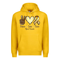 Lemon Peace Love Cure Bone Cancer Premium Hoodie - Jasminsmagicworld