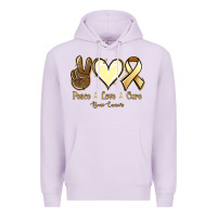 Lilac Peace Love Cure Bone Cancer Premium Hoodie - Jasminsmagicworld