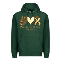 Sports Green Peace Love Cure Bone Cancer Premium Hoodie - Jasminsmagicworld
