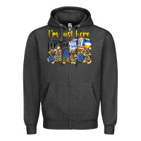 Charcoal Heather i'm just here for the snacks volleyball Zipper Hoodie - Zillion Design Studio