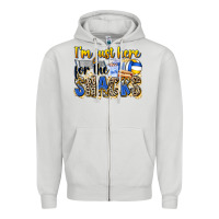 Dove Grey i'm just here for the snacks volleyball Zipper Hoodie - Zillion Design Studio