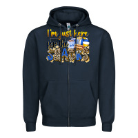Navy i'm just here for the snacks volleyball Zipper Hoodie - Zillion Design Studio