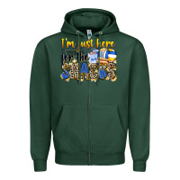 Sports Green i'm just here for the snacks volleyball Zipper Hoodie - Zillion Design Studio