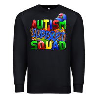 Black autısm support squad Premium Sweatshirt - AdoDesignShop