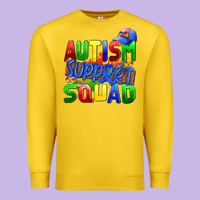 Autısm Support Squad Premium Sweatshirt Designed By Adodesignshop