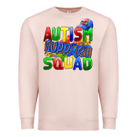 Pale Pink autısm support squad Premium Sweatshirt - AdoDesignShop