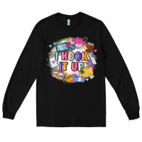 Black i hook it up  sewing Long Sleeve Tee - Zillion Design Studio