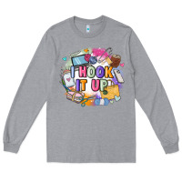Heather Grey i hook it up  sewing Long Sleeve Tee - Zillion Design Studio