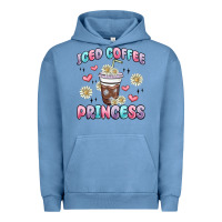Pigment Pebble Blue iced coffee princess Urban Hoodie - MaliasSmallBusiness