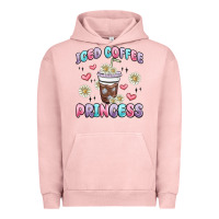 Pigment Salmon iced coffee princess Urban Hoodie - MaliasSmallBusiness