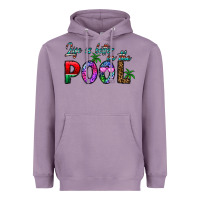 Lavender life is better İn the pool Heavyweight Hoodie - CowhideDigitalArt