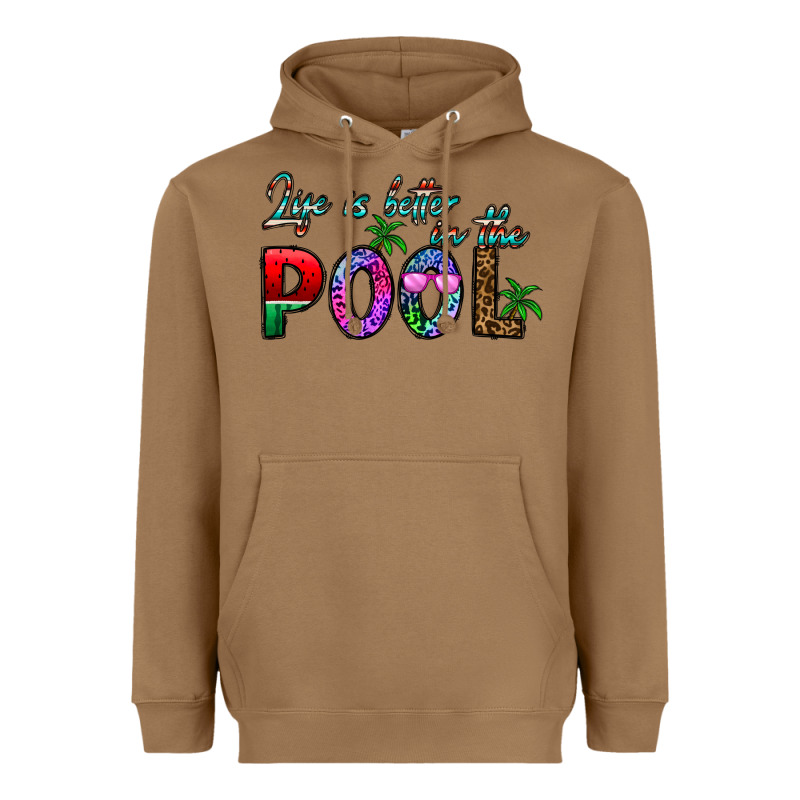 Life Is Better İn The Pool Heavyweight Hoodie by CowhideDigitalArt | Teevron