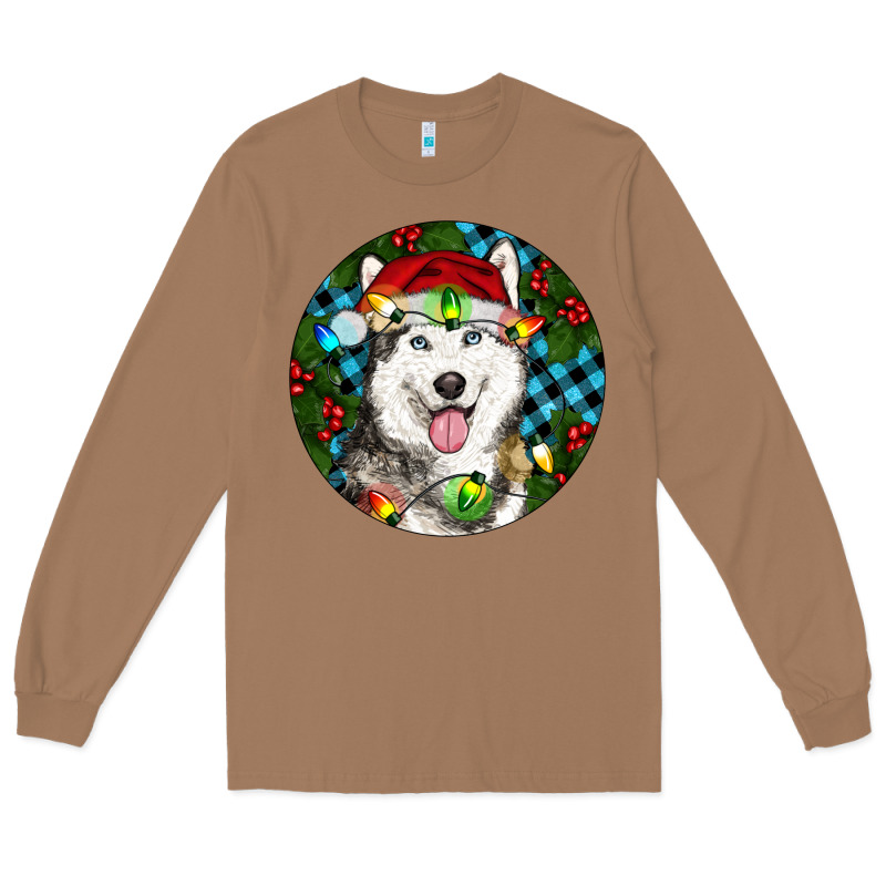 Christmas Husky Long Sleeve Tee by RanaPortraitStore | Teevron