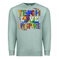 Seafoam teach love inspire Premium Sweatshirt - AdoDesignShop